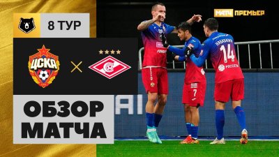 Видео обзор матча ЦСКА - Спартак Москва (05.10.2025)